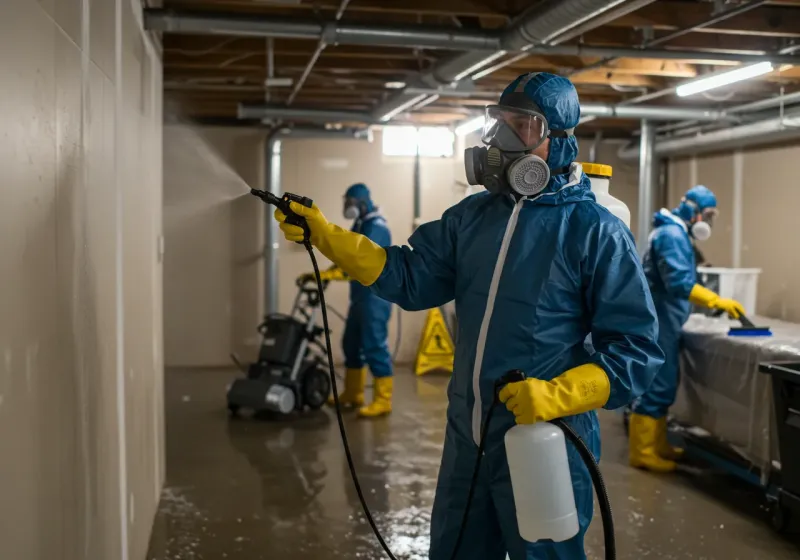 Basement Sanitization and Antimicrobial Treatment process in Platte County, NE